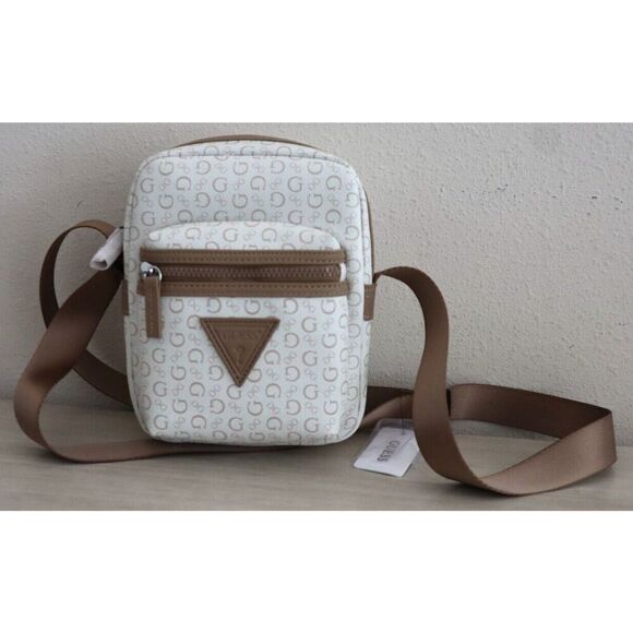 Guess SG882791 Women's White Insignia Crossbody Bag Purse - Picture 3 of 12